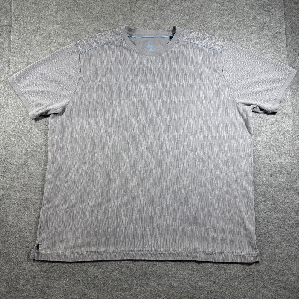 Tommy Bahama IslandZone Tech Tee Mens XXL Gray Knit Active Lightweight Training